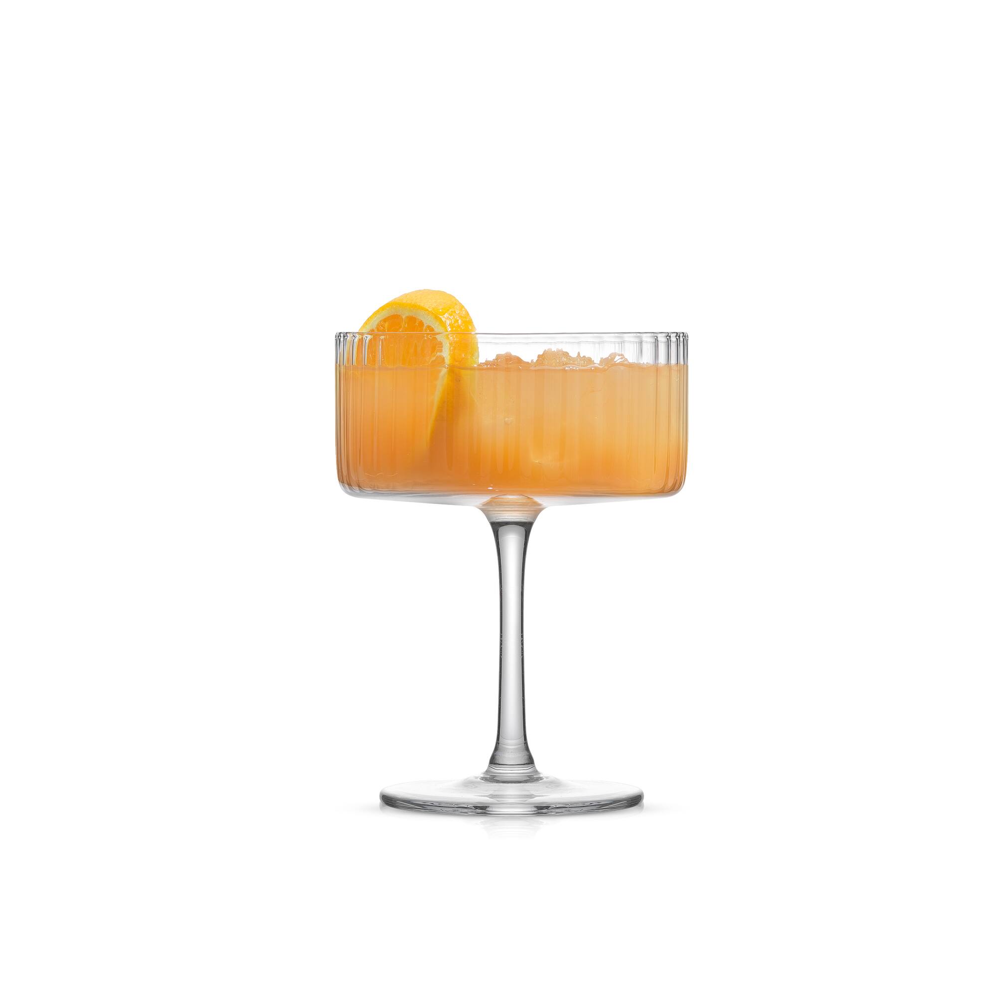 JoyJolt® 10oz. Elle Fluted Cylinder Martini Coupe Glasses, 2ct.